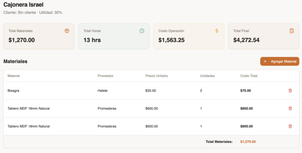 Imagen Ejemplo de Calculadora de Presupuestos